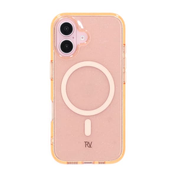 iPhone 16 Rvelon Mobilskal TPU med MagSafe - Glitter Guld Glitter