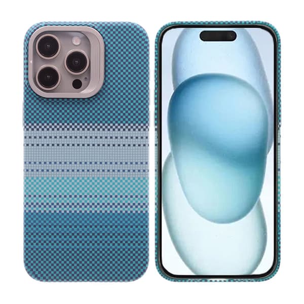 Magsafe Case and Stand for iPhone 15 Pro Max - Striped Green Grön