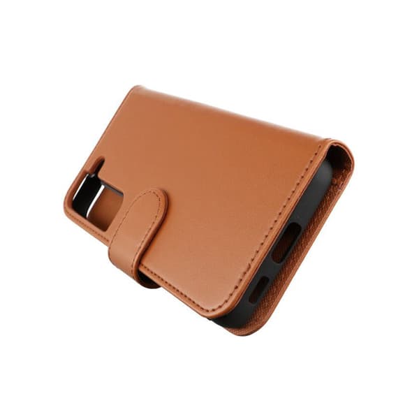 Samsung Galaxy S22 Wallet Case Magnet - Gold Brown Brun