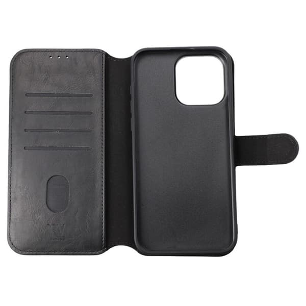 iPhone 15 Pro Max Plånboksfodral Magnet Rvelon - Svart Svart
