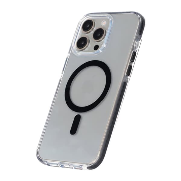 iPhone 15 Pro Max Mobilskal Magnet Dubbelskydd - Svart Svart