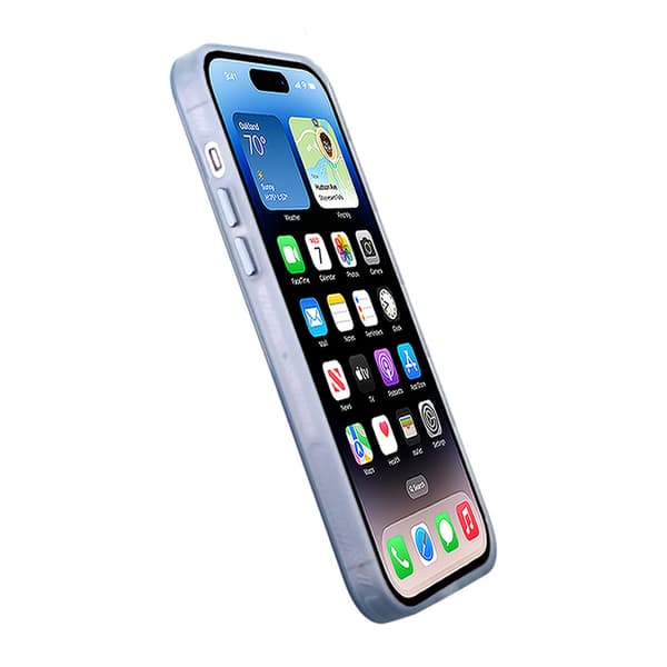 iPhone 14 Pro Max Case - Frosted Blue Blå