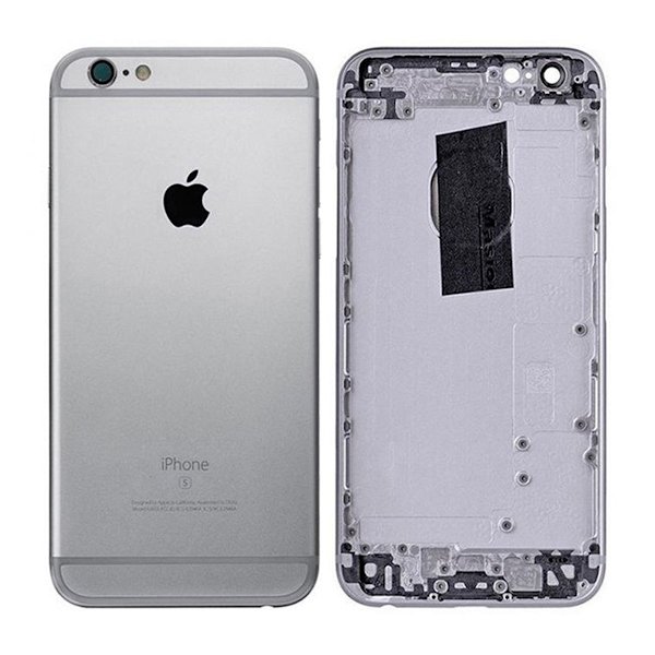 iPhone 6S Plus Baksida med Komplett Ram - Rymdgrå Rymdgrå