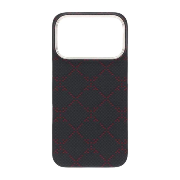 Kevlar Woven Magnetic Case - iPhone 17 Pro Black Check Svart