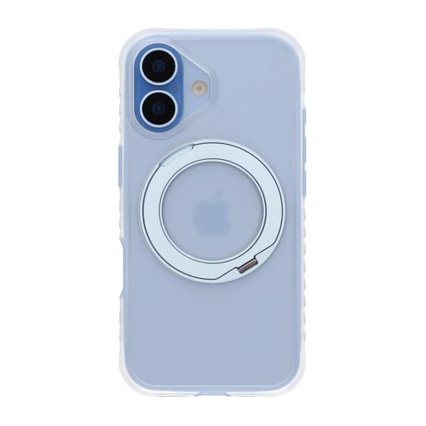 Matt Mobilskal med ringstativ för iPhone 17 - Blå Blå