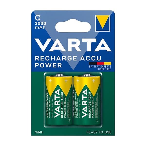 Varta C Batteri 3000mAh BLI2 C batteri (uppladdningsbart) 1.2...