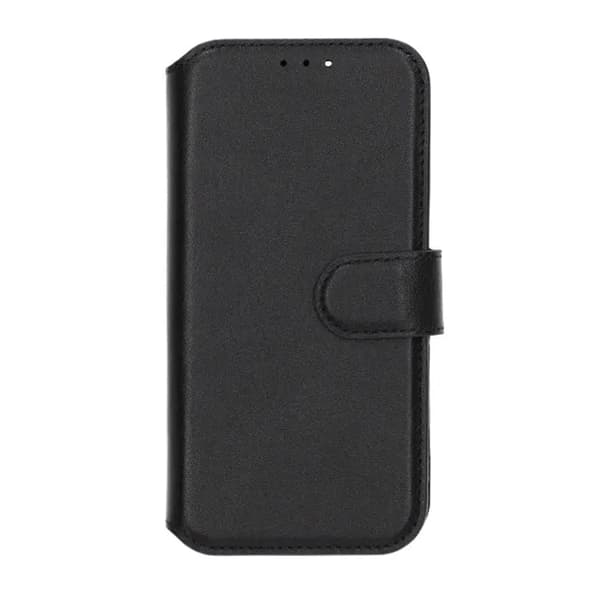 Rvelon Wallet Case Leather for iPhone 16e - Black Svart