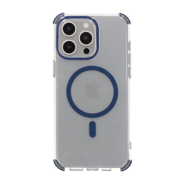iPhone 15 Pro Rvelon Mobile Case Magnet with Edge Protection - Blue Blå