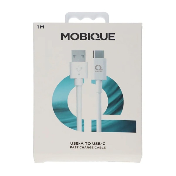 USB A till USB C Laddare 18W 1M - Vit Vit