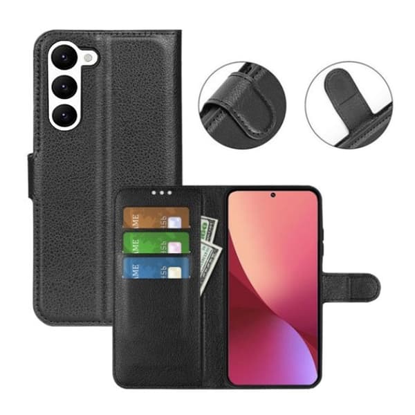 Samsung Galaxy S23 Wallet Case with Stand - Black Svart