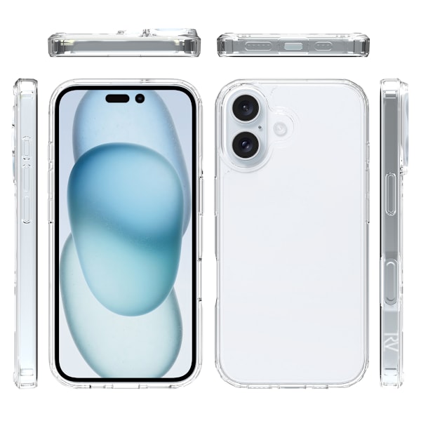 iPhone 16 Plus Case - Shockproof Rvelon Transparent Transparent