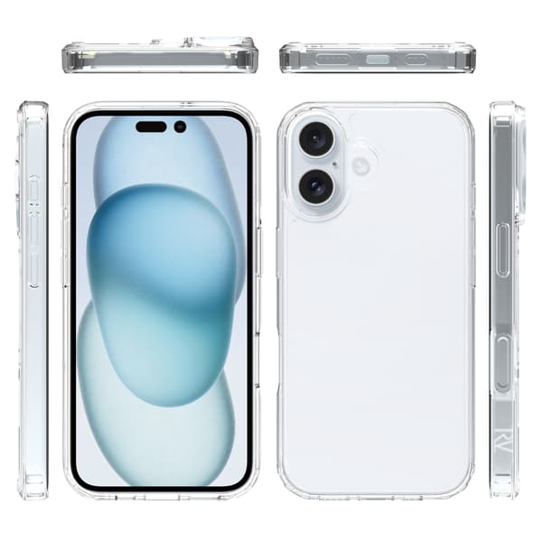 iPhone 16 Plus Mobile Case Shockproof Rvelon - Transparent Transparent