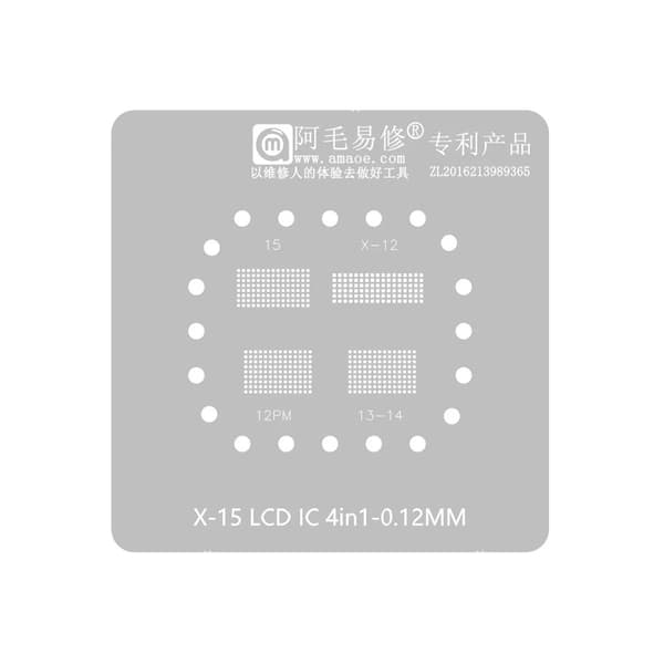 AMAOE LCD-skärm IC Reballing Platform/Stencil för iPhone X-15...