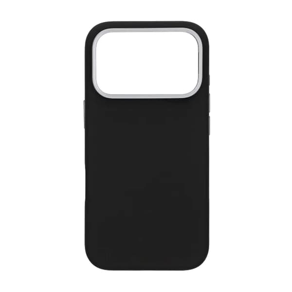 Mobilskal Silikon Magsafe och Statv iPhone 17 Pro Max - Svart Svart