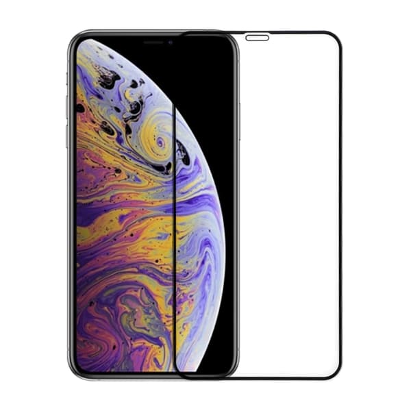 Screen Protector iPhone 11 Pro Max and XS Max - 3D Tempered Glass Black - bulk Svart