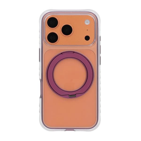 Matt Mobilskal med ringstativ för iPhone 17 Pro och 18 Pro - Lila Lila