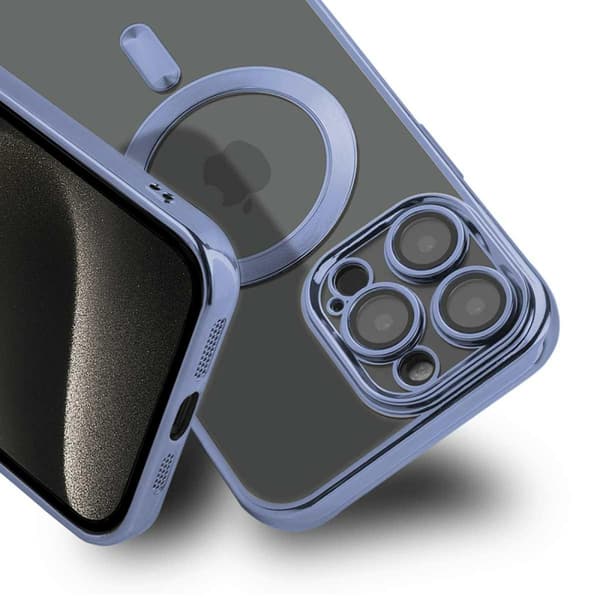 Luxury Mobilskal med Magsafe iPhone 14 Pro Max - Blå Blå