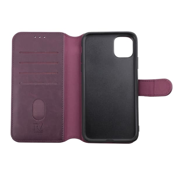 iPhone 11 Wallet Case Magnet Rvelon - Dark Purple Lila