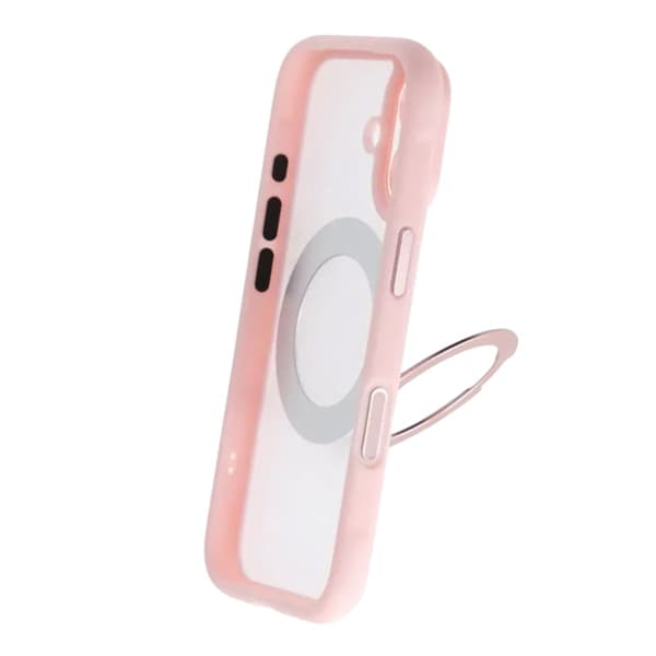 Skal med Roterbart MagSafe-Stativ för iPhone 17 - Rosa Rosa