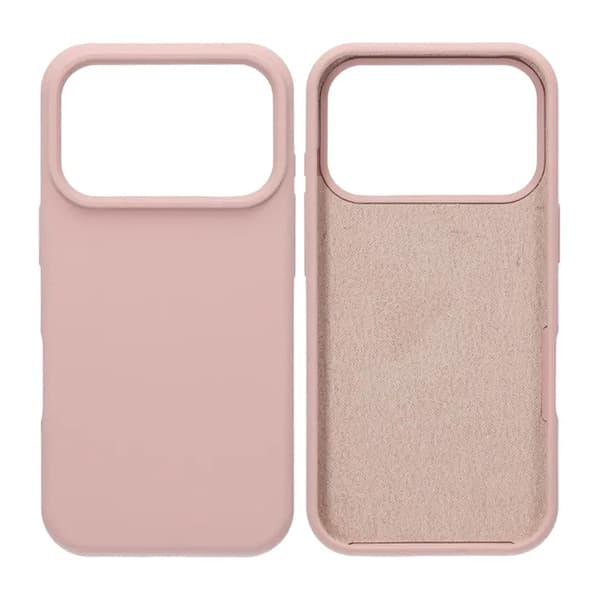 Soft Silicone Mobile Case for iPhone 17 Pro - Sand Pink Sand Rosa