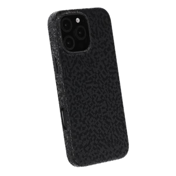 Crystal Grain Full Wrap Magnetic PU Leather Case For iPhone 16 Pro Max Black