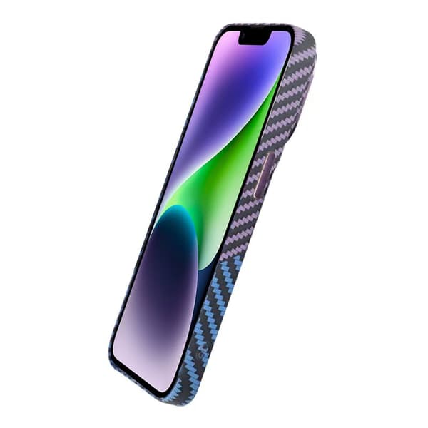 iPhone 15 Plus Mobilskal i Kolfiber - Lila/Blå Lila