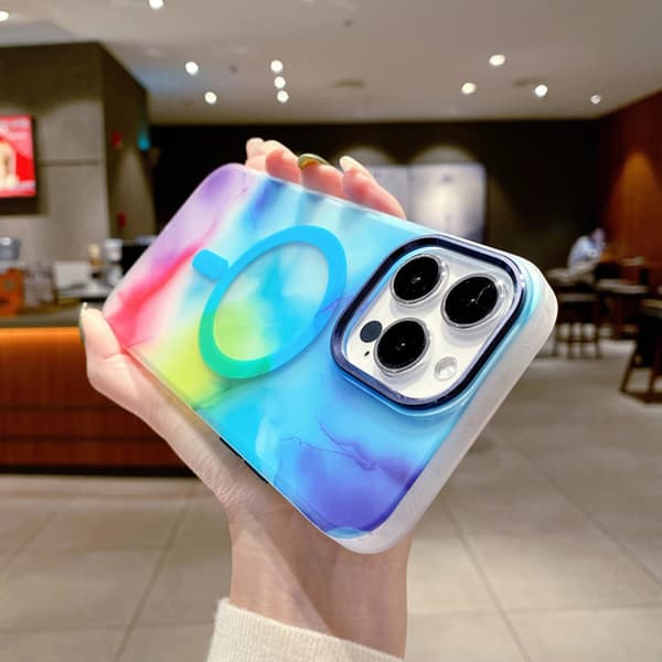 iPhone 14 Plus MagSafe Phone Case - Multicolor Abstract Mönstrat