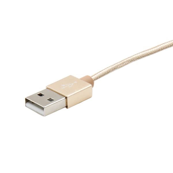 Magnetic Micro-USB Braided Cable - Gold Guld