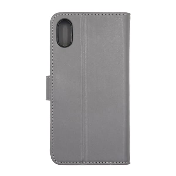 iPhone X och iPhone XS Plånboksfodral Läder med Stativ - Grå Grå