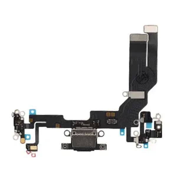 iPhone 16e Laddkontakt med Flexkabel - Svart Svart