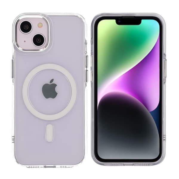 iPhone 14/13 Mobilskal TPU med Magnet Rvelon - Transparent Transparent