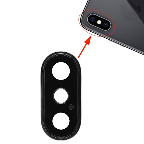 iPhone X Kameralins med Ram - Vit Vit