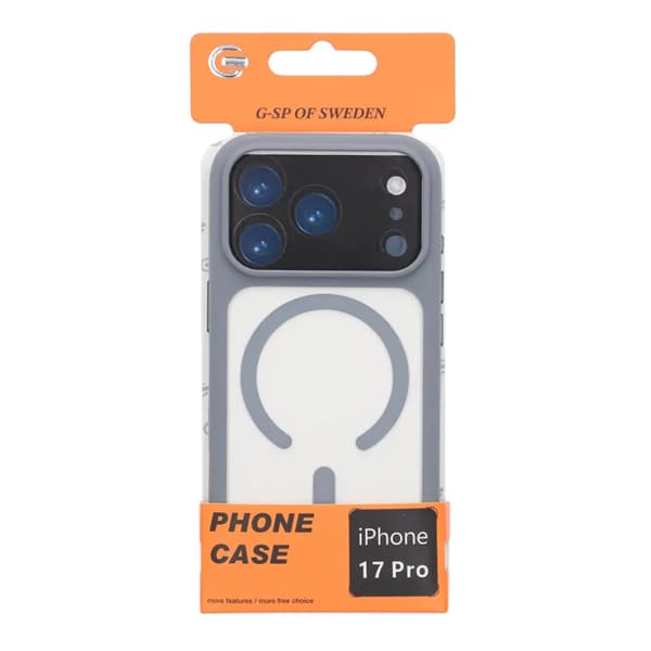 Skal för iPhone 17 Pro med MagSafe & Kameraskydd med Grå Grå