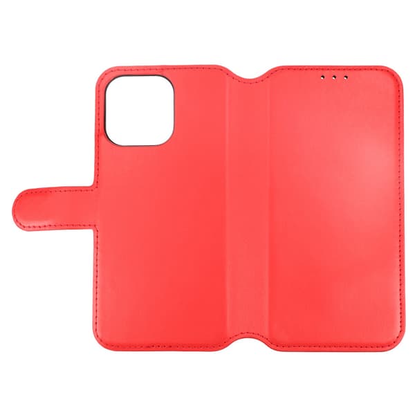 iPhone 15 Pro Max Plånboksfodral Läder Rvelon - Röd Röd