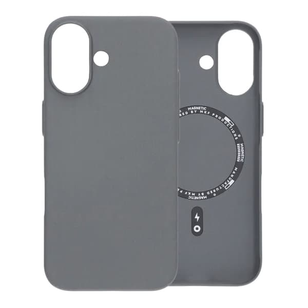 Corrugated Rock Sand Magnetic Case - iPhone 17 Gray Grå