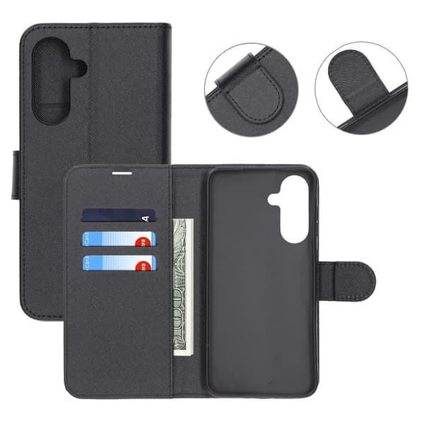 Samsung Galaxy A26 Wallet Case with Stand - Black Svart