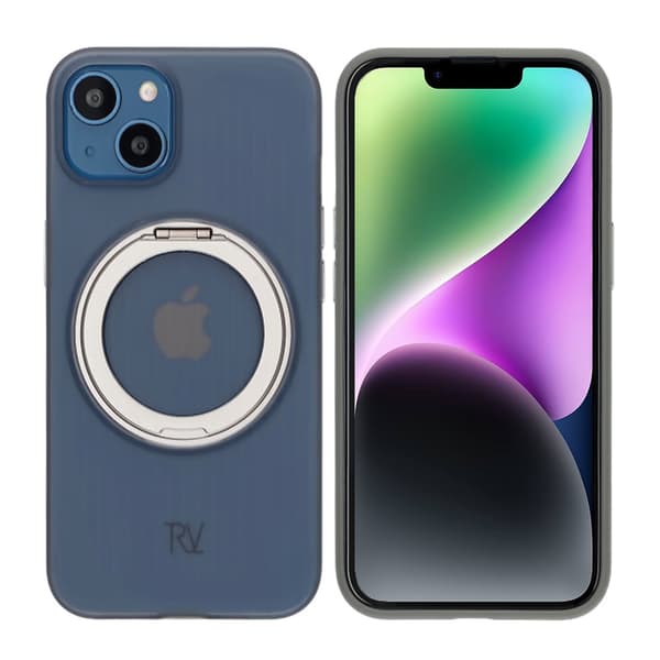 iPhone 13/14 Rvelon Skal Roterande Magnet Stativ - Grå Grå