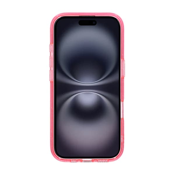 Rvelon Terminator with magsafe Phone Case For iPhone 16 Pro Pink Glitter Glitter