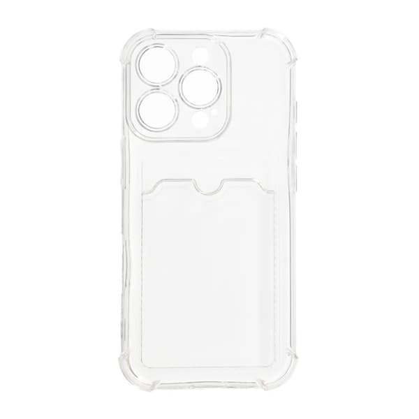 Shockproof Case with Card Holder iPhone 16 Pro Transparent Transparent