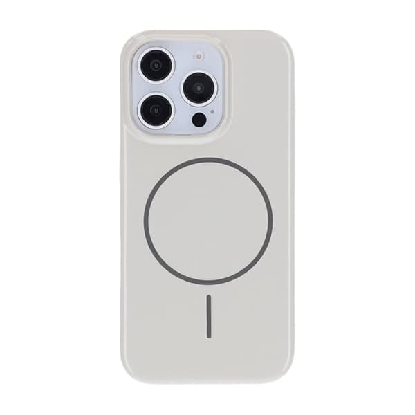 Glossy design Magnetic Case For iPhone 16 Pro White Vit