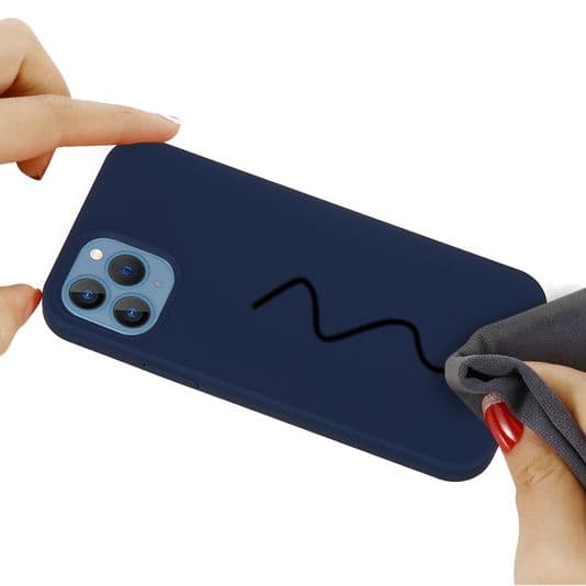 iPhone 15 Pro Silicone Case - Blue Blå