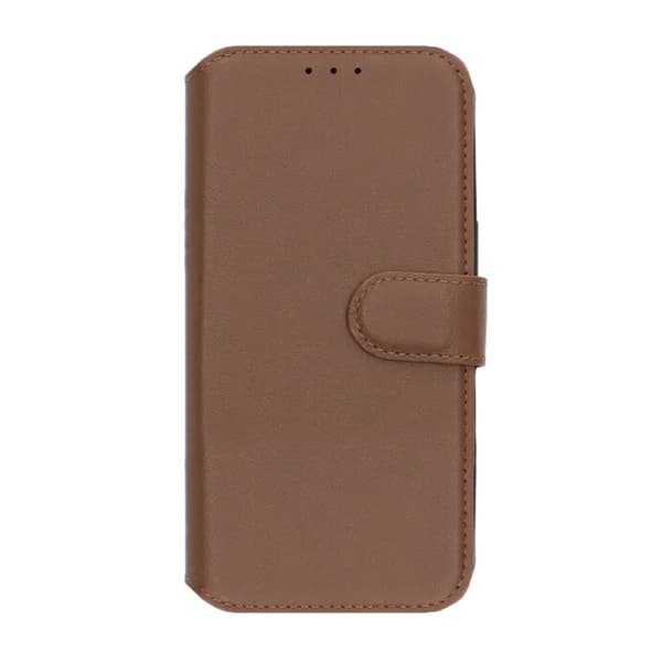 RV Genuine leather Wallet Case iPhone 17 Pro Brown Brun