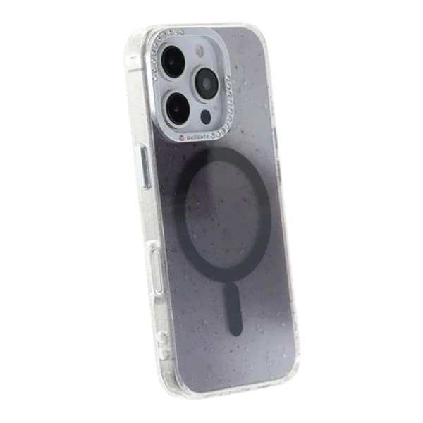 Glitter Diamond Magnetic Case - iPhone 16 Pro Max Black Svart