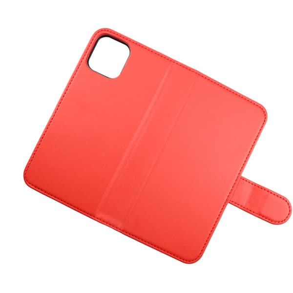 Rvelon Wallet Case Magnet for iPhone 12 and 12 Pro - Red Röd