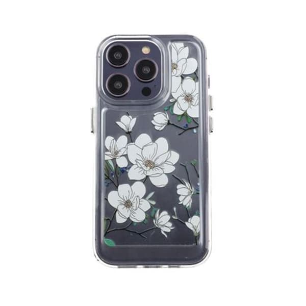 iPhone 14 Pro Mobilskal med motiv - Kvistar och Blommor Mönstrat