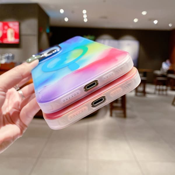 iPhone 14 Plus MagSafe Phone Case - Multicolor Abstract Mönstrat