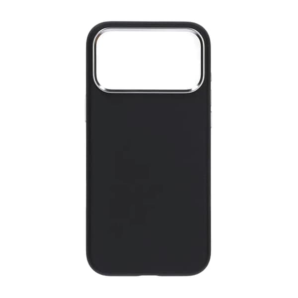 Mobile phone case faux leather with Magsafe for iPhone 17 Pro - Black Svart