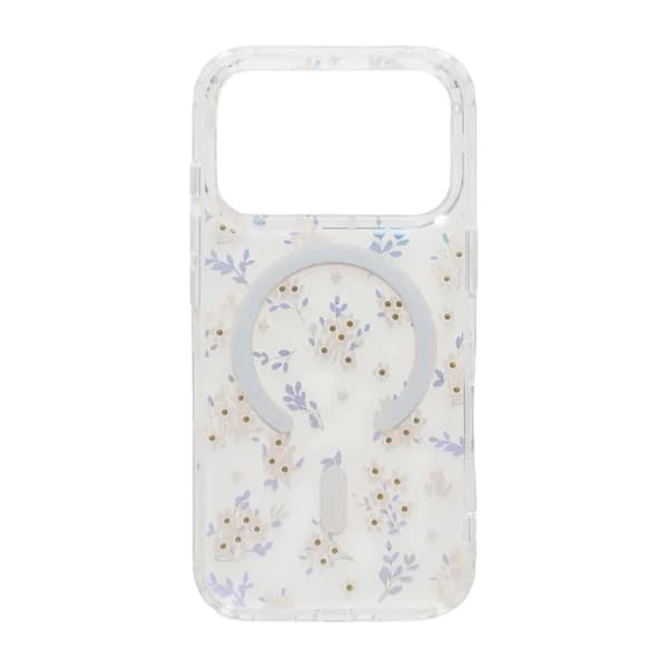 Laser Engraved Floral Rhinestone MagSafe Case For iPhone 17 Pro Max Pink Geranium