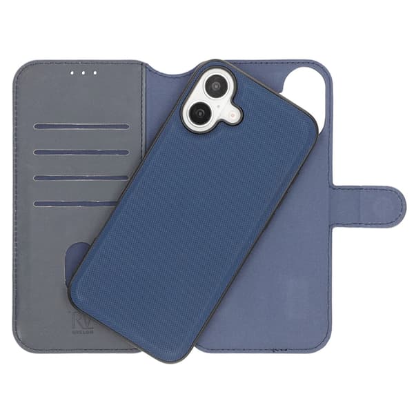 iPhone 16 Plus Wallet Case Magnet Rvelon - Blue Blå