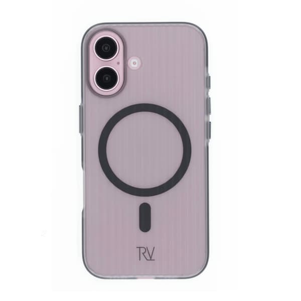 Rvelon Anti-slip corrugated magnetic protective case For iPhone 16 Black Svart
